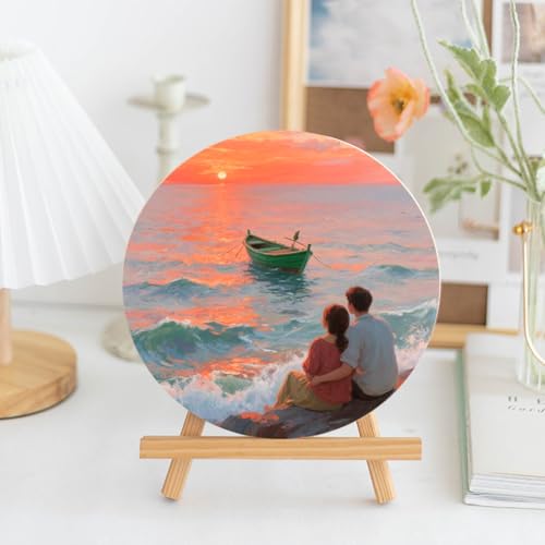 5 Pack 6x6 Inch Round Unfinished Wood Panel Boards for DIY Painting Crafts | Blank Wood Canvas Frames for Oil Paint Pouring & Valentine Halloween Xmas Decor - size: Round 6"×6" 5 Pack