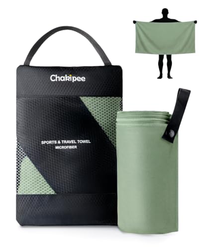 Quick Dry Microfiber Towel Travel, Beach & Camping Towels. Fast Drying, Super Absorbent & Ultra Compact for Travel, Bath, Gym, Swimming, 1 Pack, 60''x30'' Army Green - color: Army Green, size: 60.00" x 30.00"
