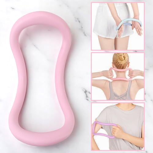 Set of 2 Yoga Rings for Leg, Calves, Calf Pilates, Fitness Circle Equipment for Women, Resistance Stretch Circles Tool with Massage Points, Home Exercise Workout Training Support Sport