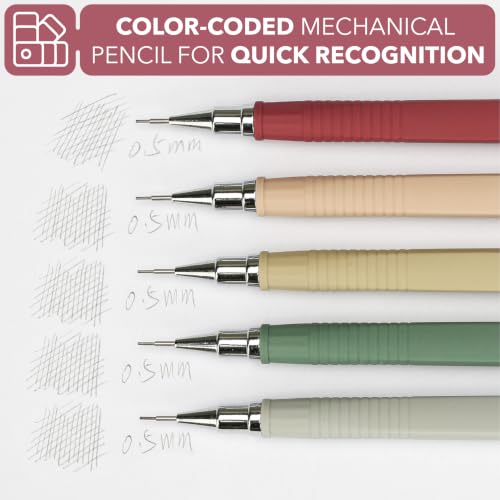 Mr. Pen- Mechanical Pencil Set with Lead and Eraser Refills, 5 Pack | 0.5mm, Sketching Pencils, Drafting Pencil, Drawing Mechanical Pencils