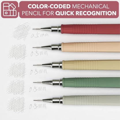 Mr. Pen- Mechanical Pencil Set with Lead and Eraser Refills, 5 Pack | 0.5mm, Sketching Pencils, Drafting Pencil, Drawing Mechanical Pencils