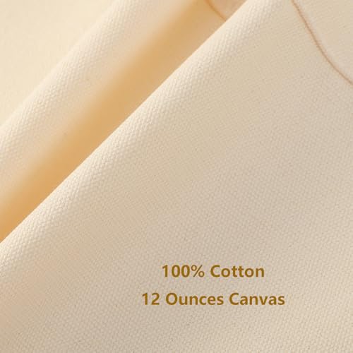 AFUN Chef Aprons for Women Men with Oversized Pockets, 12-Ounce Cotton Canvas Cross Back Water Repellent Apron (Cream) - color: Cream