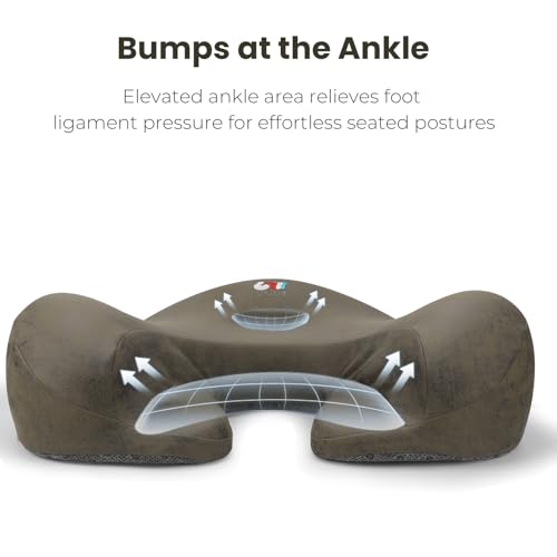 Meditation Cushion Memory Foam Floor Pillow for Cross Legged Sitting - color: Dark Green
