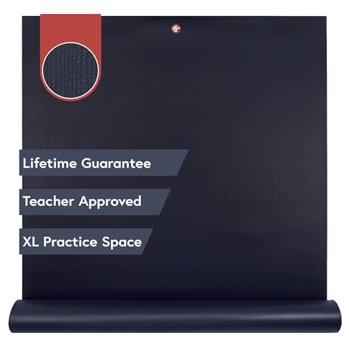 Manduka PRO Yoga Mat - 6mm | Lifetime Durability | Hygienic Construction | Premium Studio Quality | Teacher Approved - color: Midnight, size: 79" x 52"