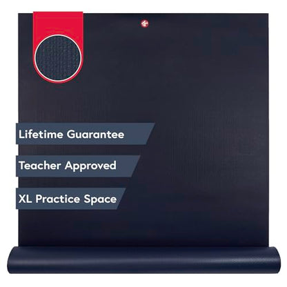 Manduka PRO Yoga Mat - 6mm | Lifetime Durability | Hygienic Construction | Premium Studio Quality | Teacher Approved - color: Midnight, size: 79" x 52"