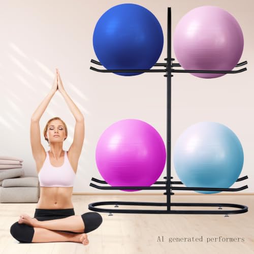 Stabilising Ball Rack,Exercise Ball Holder,Medicine Ball Rack and Yoga Ball Storage Suitable for Stability Ball,Yoga Mats Home Gym and Commercial Gym