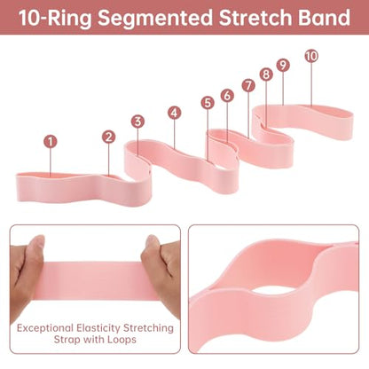 10 Loops Stretching Strap for Pilates & Flexibility Training