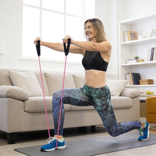 RitFit Single Resistance Bands with Handles Door Anchor for Home Gym - size: 10-15lbs