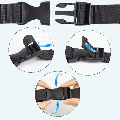 6Pcs Buckle Straps，1" x 47" Utility Straps, with Quick Release Buckles | 3.92 Feet, Adjustable Nylon Straps for Backpacking, Hiking, Outdoor, Travel
