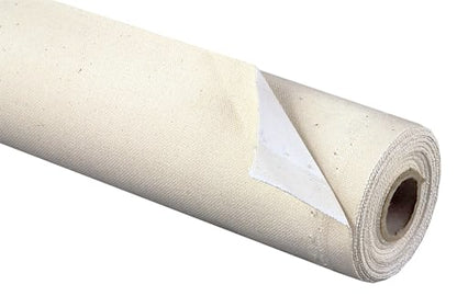 Creative Mark Spectrum Universal Unstretched Cotton Canvas Roll - 60" x 6 Yards 12 oz (14.5 oz Primed) Double Primed, Rich White Acid-Free Acrylic Priming, Canvas Rolls for Painting