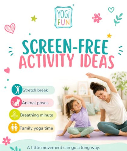 YOGi FUN Yogi Kit Card Game, 40 Yoga Cards Rhyming Game, Award Winning Educational Activities, Includes 2 Cardboard dice. for ADHD, Therapy, Montessori, Waldorf, Classroom