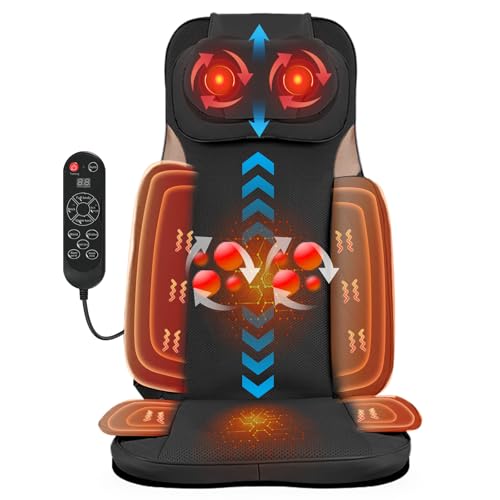 Shiatsu Neck and Back Massager, Rolling Up and Down Deep Tissue Pain Relief - color: Black