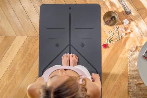 Liforme Special Yoga Mat - Patented Alignment Design, Ultimate Grip - color: Gray
