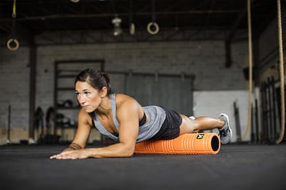 TRIGGERPOINT PERFORMANCE THERAPY GRID Patented Multi-Density Foam Massage Roller Exercise Deep Tissue Muscle Recovery - Relieves Muscle Pain & Tightness, Improves Mobility & Circulation (26"), Orange - color: Orange
