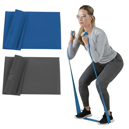 THERABAND Resistance Bands Set, Elastic Bands for Exercise & Physical Therapy, Strength Training for Upper & Lower Body Fitness - size: Advanced Set – 2 Pack, style: Latex
