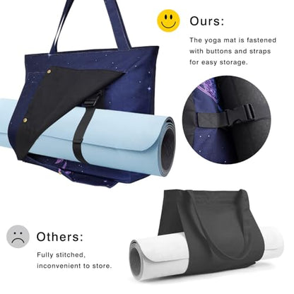Yoga Mat Bag Yoga Bags and Carriers Fits All Your Stuff Yoga Tote Bag with Zipper Pocket Yoga Mat Carrier Pilates Bag Take in Out Mat Easily - color: Dreamcatcher
