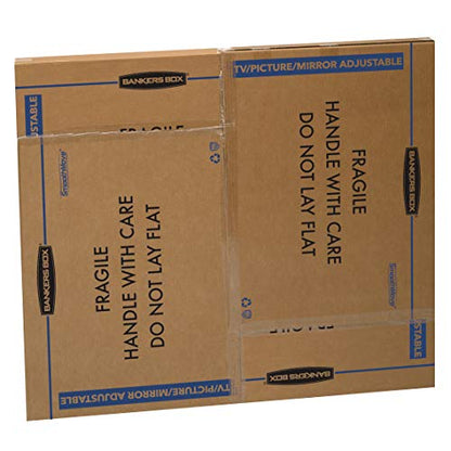 Bankers Box 3-Pack Adjustable TV/Picture/Mirror Moving Boxes | Protect TVs, mirrors, and framed art with rigid moving boxes sized for flat, fragile items. - style: Adjustable