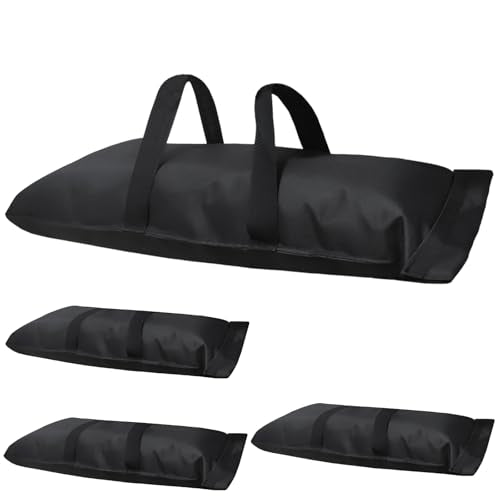 D&ONEHOS Umbrella Base Weight Fillable Sandbags, Sandbags for Weights (4 x 55LBS), Sandbag Weights for Patio Umbrella Base, Photography, Camping, Outdoor Use, Set of 4, Black(Without Sand) - size: 220lbs(4 x 55lbs)