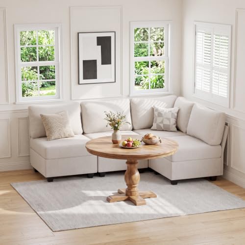 Breakfast Nook Bench with Storage, 4 Seats Modular Corner Banquette Seating - size: 4 Seats