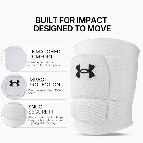 Under Armour Volleyball Knee Pads, Set of 2 - color: White, size: Medium