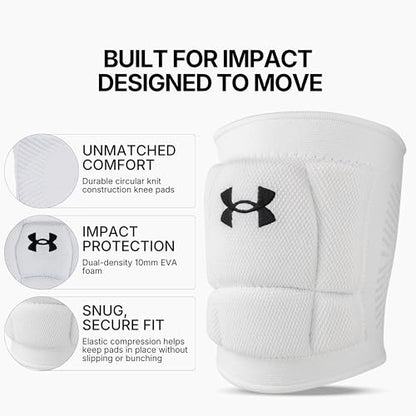 Under Armour Volleyball Knee Pads, Set of 2 - color: White, size: Youth