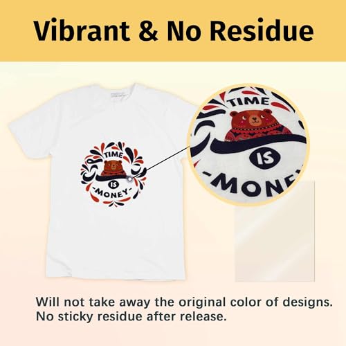 TransOurDream Heat Transfer Mask & Iron on Tape(30 Sheets, 8.5x11") - Iron-On Clear Positioning Film for Light Transfer Paper & Printable HTV on Shirts - color: Mask-Light, size: 30 Sheets