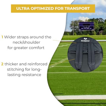 Stadium Seat with Back and Cushion: Regular 23” bleacher Chairs, Stadium Chairs on Hard Benches. Recommended for Extra Space Comfort, a Premium Chair for Bleachers