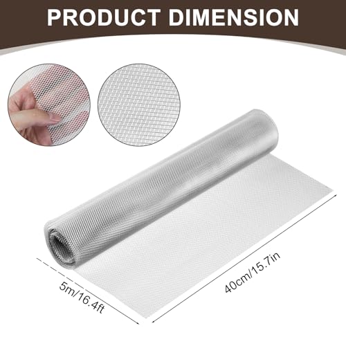 Sculpting Wire Mesh 15.7 Inch X 16.4 Feet Aluminum Mesh Roll for Arts and Craft, Moldable Wire Mesh for Sculpting Clay, Plaster DIY, Dioramas, Jewelry, Horticulture, Mural Painting and Home Decor Art
