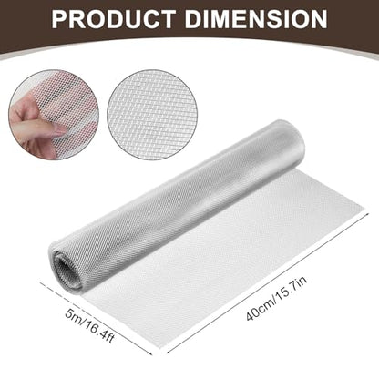 Sculpting Wire Mesh 15.7 Inch X 16.4 Feet Aluminum Mesh Roll for Arts and Craft, Moldable Wire Mesh for Sculpting Clay, Plaster DIY, Dioramas, Jewelry, Horticulture, Mural Painting and Home Decor Art