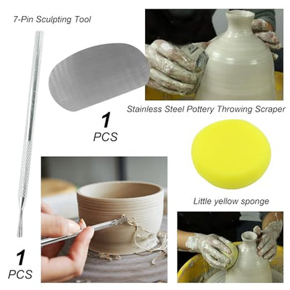 27 PCS Clay Tools Kit | Practical Polymer Clay Sculpting Set for Adults | Ideal for Air Dry Clay Pottery Craft, Dotting, Carving, Drawing, Molding, Modeling, Shaping, Baking