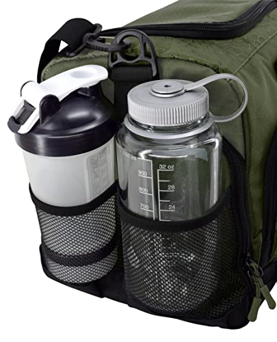 Ultimate Gym Bag 2.0: The Durable Crowdsource Designed Duffel Bag with 10 Optimal Compartments Including Water Resistant Pouch - color: Green, size: Medium (20")
