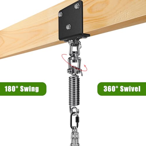 BeneLabel Heavy Bag Hanger for Punching Bag Beam Mount Hardware 360° Rotation Boxing Bag Ceiling Mount I-Beam Hanger for Hanging Heavy Punching Bags Wall Hangers - color: Beam Hanger with Spring