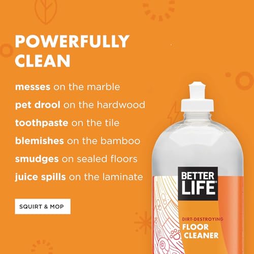 Better Life Floor Cleaner - Liquid Multipurpose Cleaner for Wood, Tile, Laminate, Vinyl, Bamboo for Mopping - Citrus Mint 1 Gallon Refill - size: 128 Fl Oz (Pack of 1)