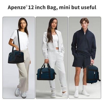 Apenze Small Gym Bag,12 inch Carry On Bag - color: Navy Blue, size: 12 inch