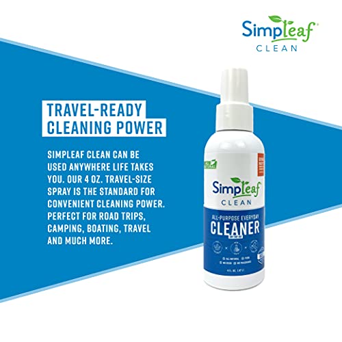 Simpleaf Clean All-Purpose Everyday Cleaner | Eco-Friendly | Safe for Kids and Pets | Unscented 4oz