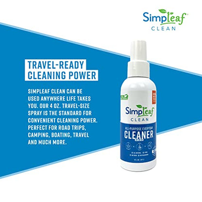 Simpleaf Clean All-Purpose Everyday Cleaner | Eco-Friendly | Safe for Kids and Pets | Unscented 4oz