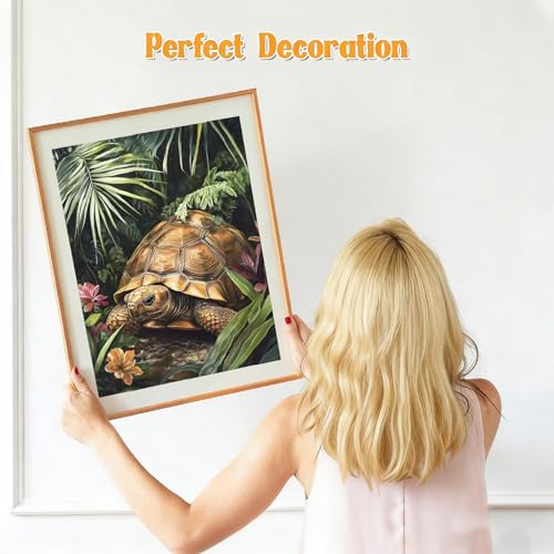 Turtles DIY Diamond Painting Kits for Adults, Tortoise Diamond Gem Art Painting for Beginners, Wild Animals Diamond Picture with Full Round Drill Dots Craft Set Gift, 12x16 Inch - color: 25-37 Turtles