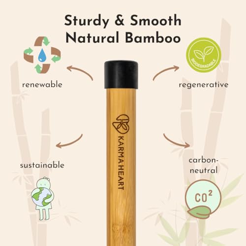 Natural Bamboo Yoga Stick (5ft): Stretch Bar with Super Sturdy Rubber Ends - Versatile Exercise Stick & Yoga Bar for Yoga, Stretching & Posture with Unlimited Access to Video Exercises