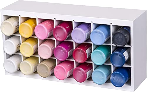 ArtBin 6828AG Paint Storage Tray, Art & Craft Supply Storage, Super Satchel System Accessory, Wall Mountable 21 Compartment Paint Organizer, White - size: Pack of 1