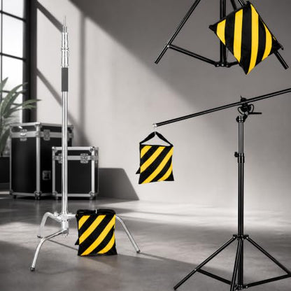 Fasmov Heavy Duty Photographic Sandbag Studio Video Sand Bag for Light Stands, Boom Stand, Tripod,Pack of 4