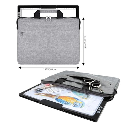Rechargeable A4 Light Box with Padded Case,led Light pad with Built-in Stand & Clip,6 Levels of Brightness lightbox for tracing,Diamond Painting.Light Table for Artists,Drawing,Sketching,Animation