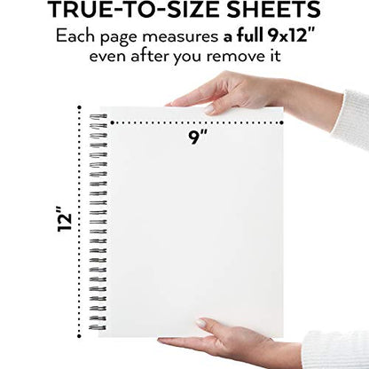 ARTEZA Spiral Sketch Book 9x12" Drawing Pad 100 Sheets Sketch Pads for Drawing for Adults & Teens - size: 9X12 2
