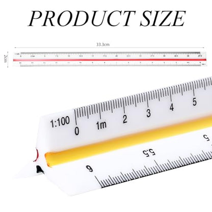 Architectural Scale Ruler 12 Inch Scale Ruler Engineering Engineer Scale Architect Drafting Ruler Architecture Triangular Ruler for Blueprints Drafting Tools for Architects Engineers Draftsman