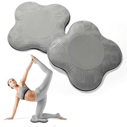 2 Packs Yoga Knee & Elbow Cushions - Extra Thick Foam for Knees, Elbows, Wrists, Hands & Head - Pilates & Kneeling Pads - Support Foam Pads for Women & Men - color: grey