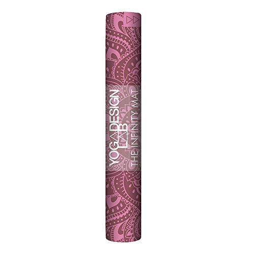 YOGA DESIGN LAB | The Infinity Mat | Luxurious Non-Slip Design Provides Unparalleled Grip to Support and Align You Beautifully | Eco-Friendly | w/Carrying Strap! - color: Mandala Rose, size: 5mm