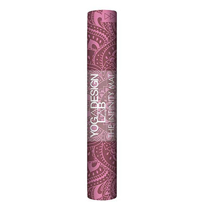 YOGA DESIGN LAB | The Infinity Mat | Luxurious Non-Slip Design Provides Unparalleled Grip to Support and Align You Beautifully | Eco-Friendly | w/Carrying Strap! - color: Mandala Rose, size: 5mm