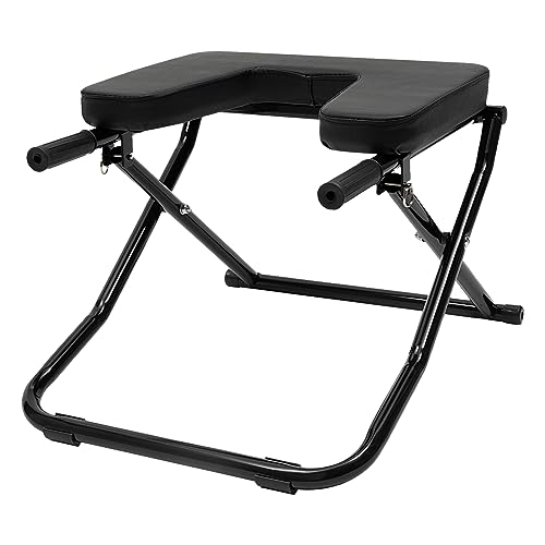 Yoga Headstand Bench, Yoga Inversion Chair, Inversion Chair, Headstand Trainer for Practice Head Stand, Shoulderstand and Strength Training - color: Black
