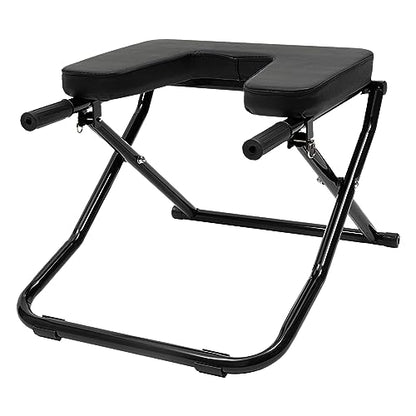 Yoga Headstand Bench, Yoga Inversion Chair, Inversion Chair, Headstand Trainer for Practice Head Stand, Shoulderstand and Strength Training - color: Black