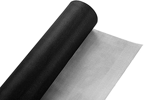 Fiberglass Window Screen Roll 84" x 100' Continuous Roll UV Protection Install and Repair Door and Window Screen(84" x 100', Black) - color: Black, size: 84" x 100'