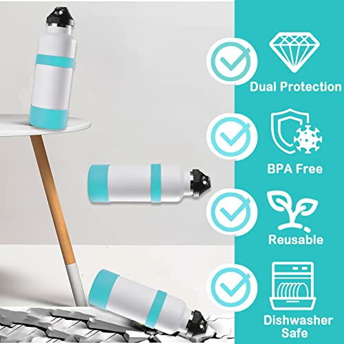 Greant Dual Protective Water Bottle Boot for HydroFlask 12oz to 64oz | Silicone Bottle Cover for Hydroflask, Anti-Slip Water Bottle Rubber Bottom for Owala 24oz, 3 Sizes - color: Mint, size: 32 Ounces